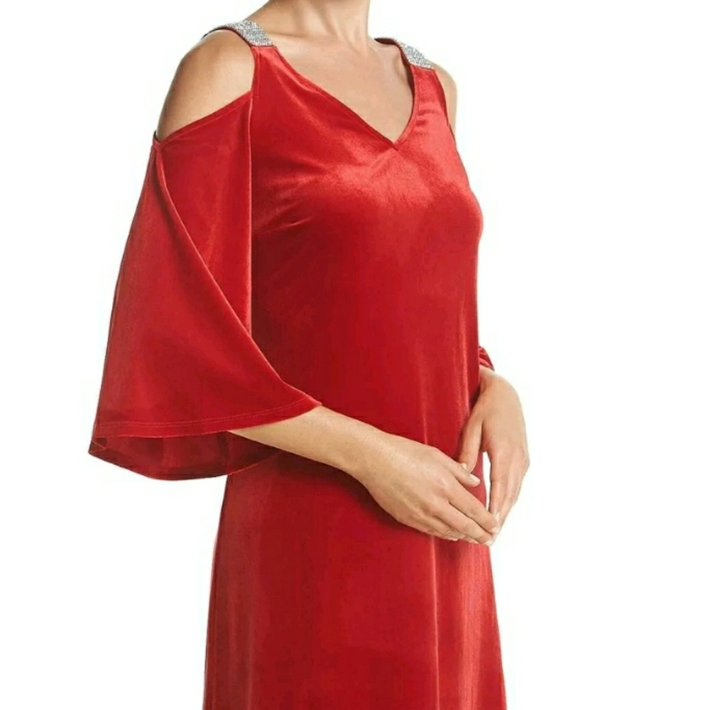 🎉HP🎉 NWT MSK MSRP $79 velvet dress w rhinestones